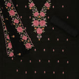 Breezy Black Chiffon Unstitched Suit Set