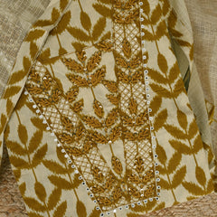 Breige Palm Cotton Suit Set