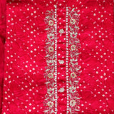 Bright Rani Bandhani Cotton Unstitched Suit Set