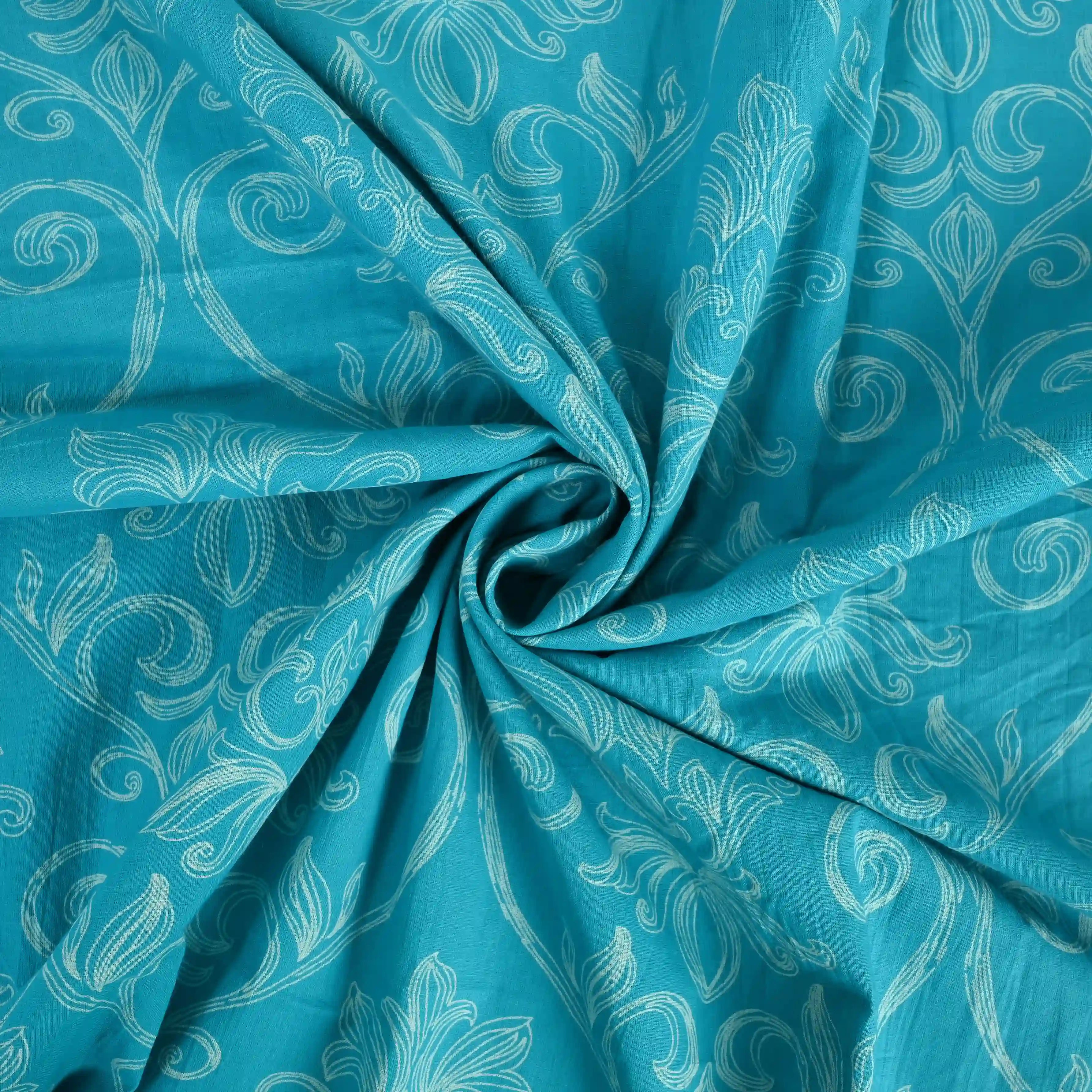 Bright Sky Cotton Unstitched Suit Set