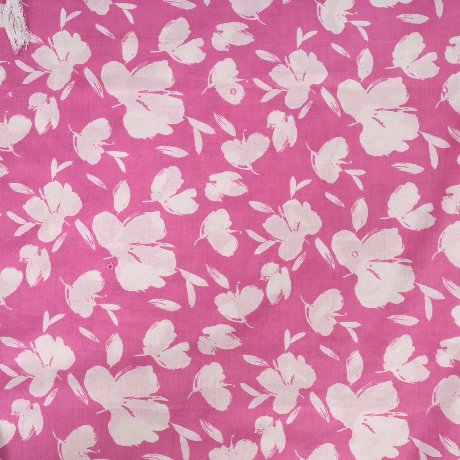 Brink Pink Floral Cotton Unstitched Salwar Suit