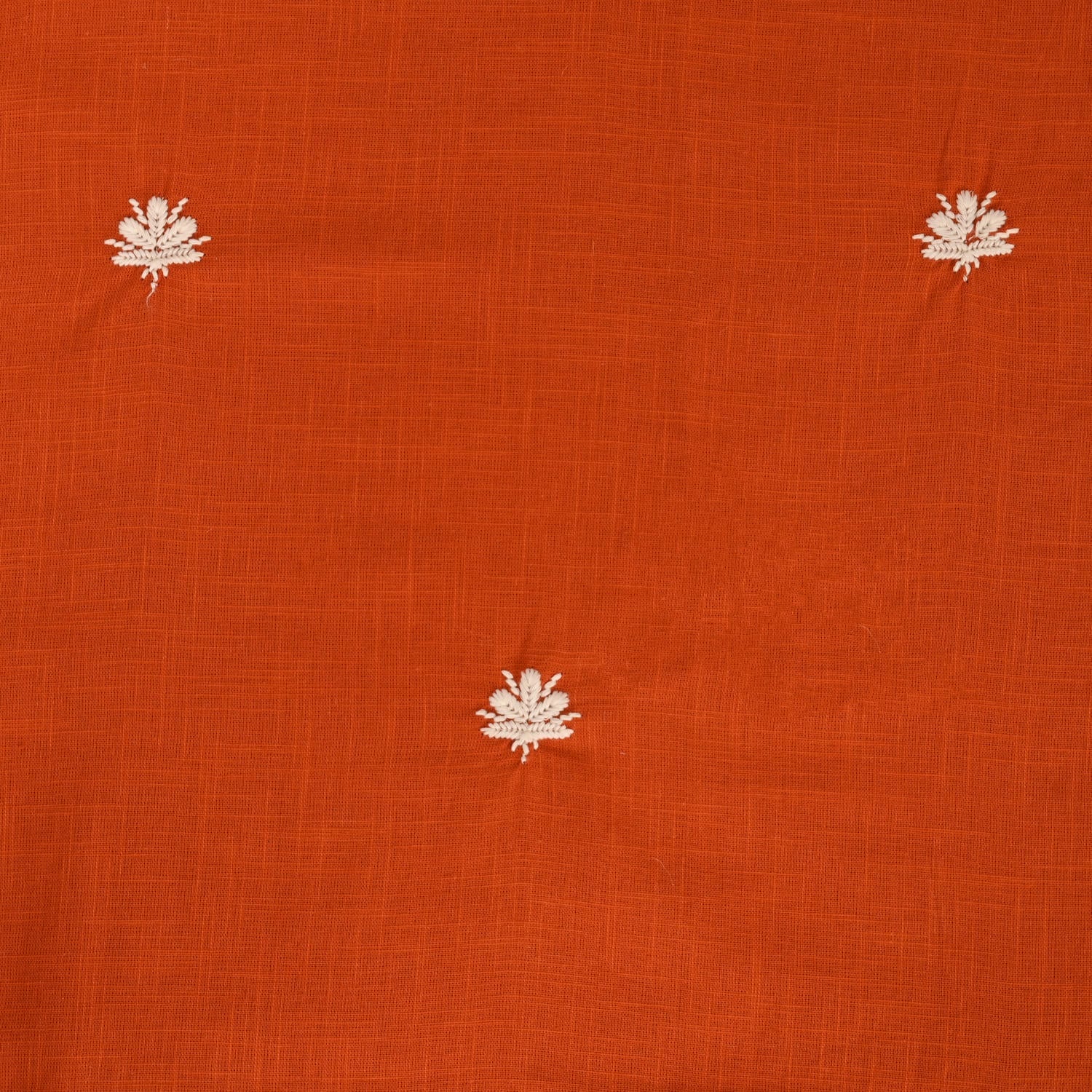 Burnt Orange Linen Unstitched Suit Set