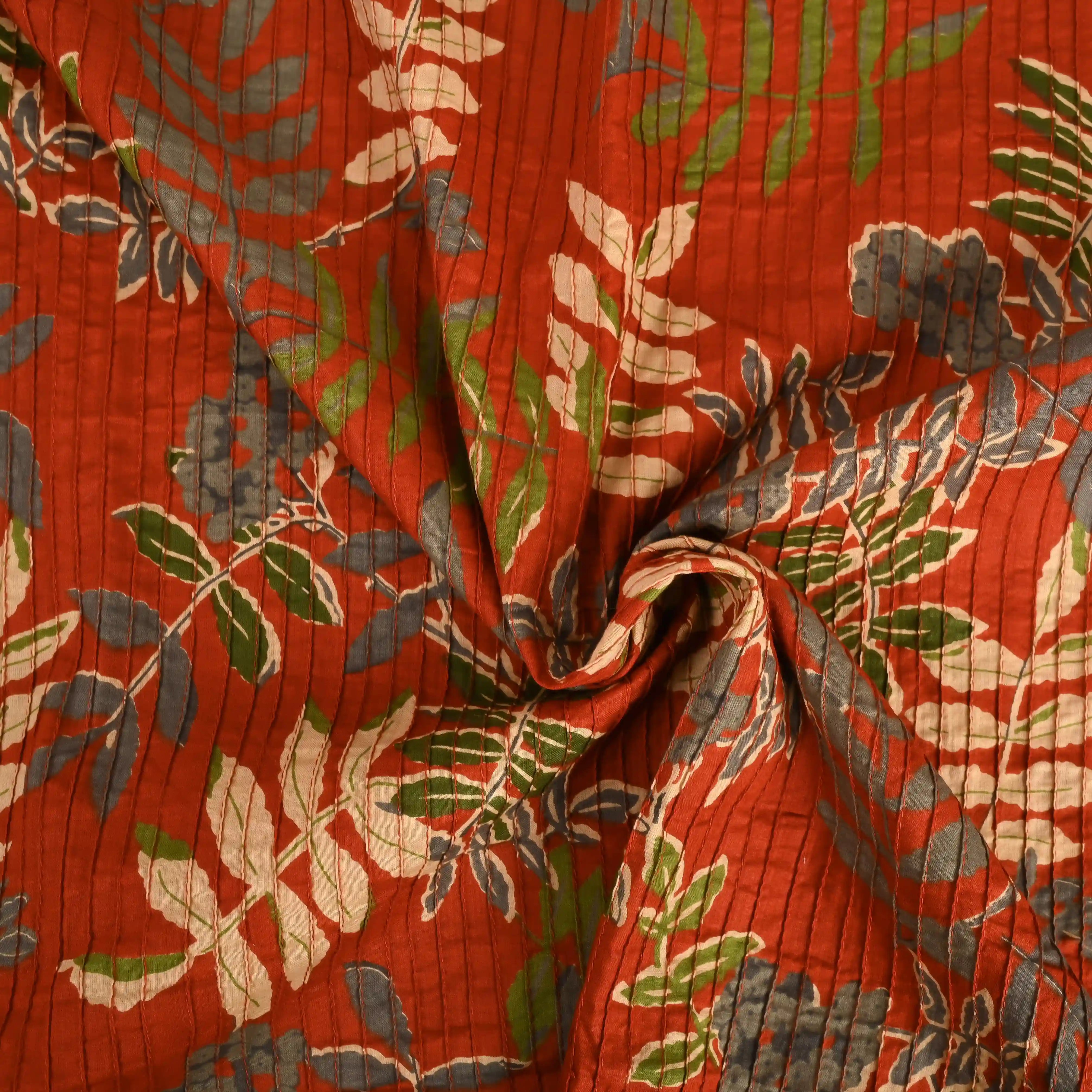 Burtnt Orange Quilting Cotton Unstitched Suit Set