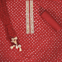 Candy Red Bandhani Suit Set