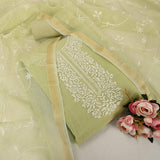 Celery Ice Green KotaDoriya Unstitched Suit Set
