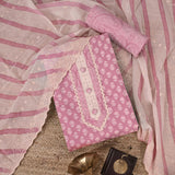Charm Pink Cotton Suit Set