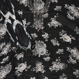 Coral Black Organza Unstitched Suit Set
