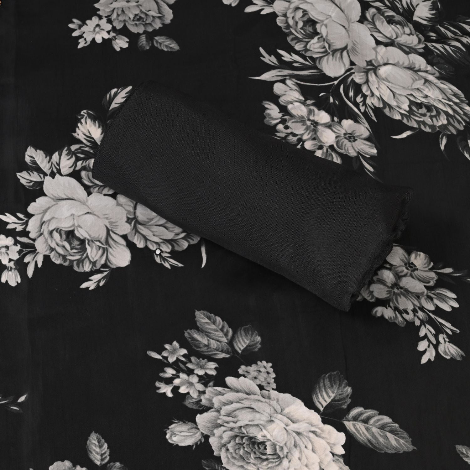 Coral Black Organza Suit Set
