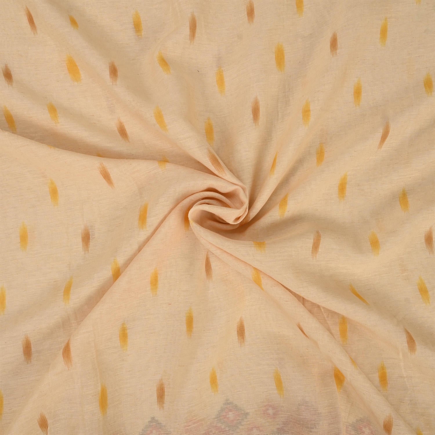 Cream Muslin Silk Unstitched Suit Set