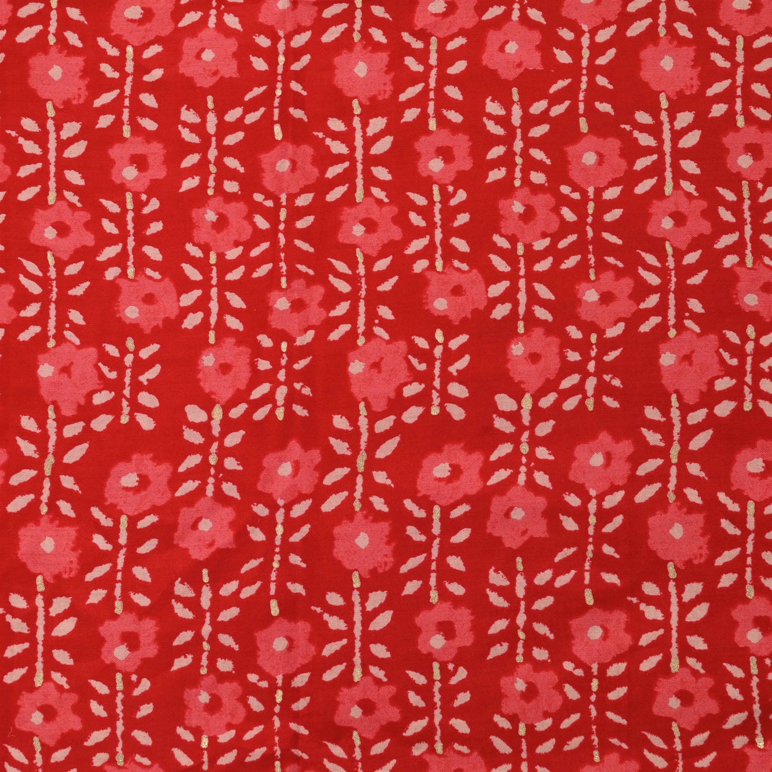 Crimson Red Cotton Suit Set