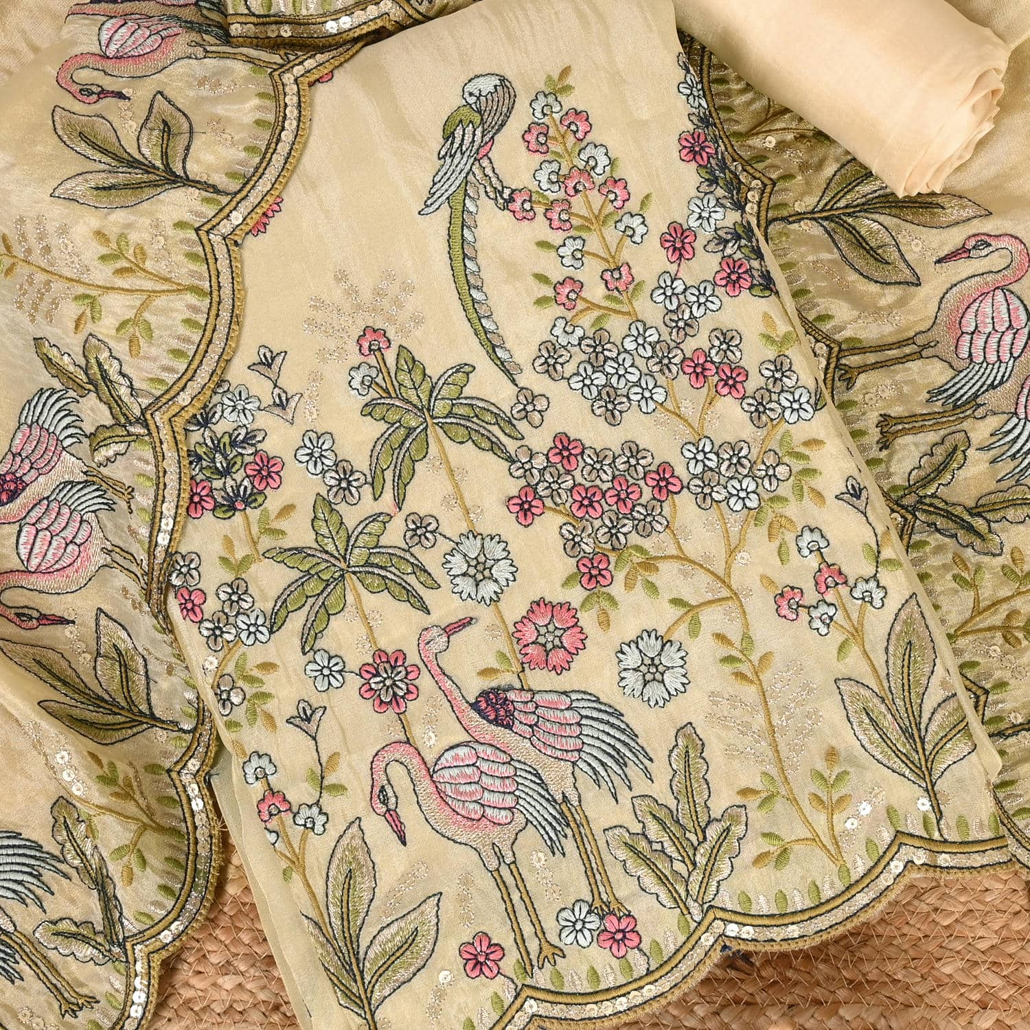 Cuty-Pie Ivory Tissue Suit Set