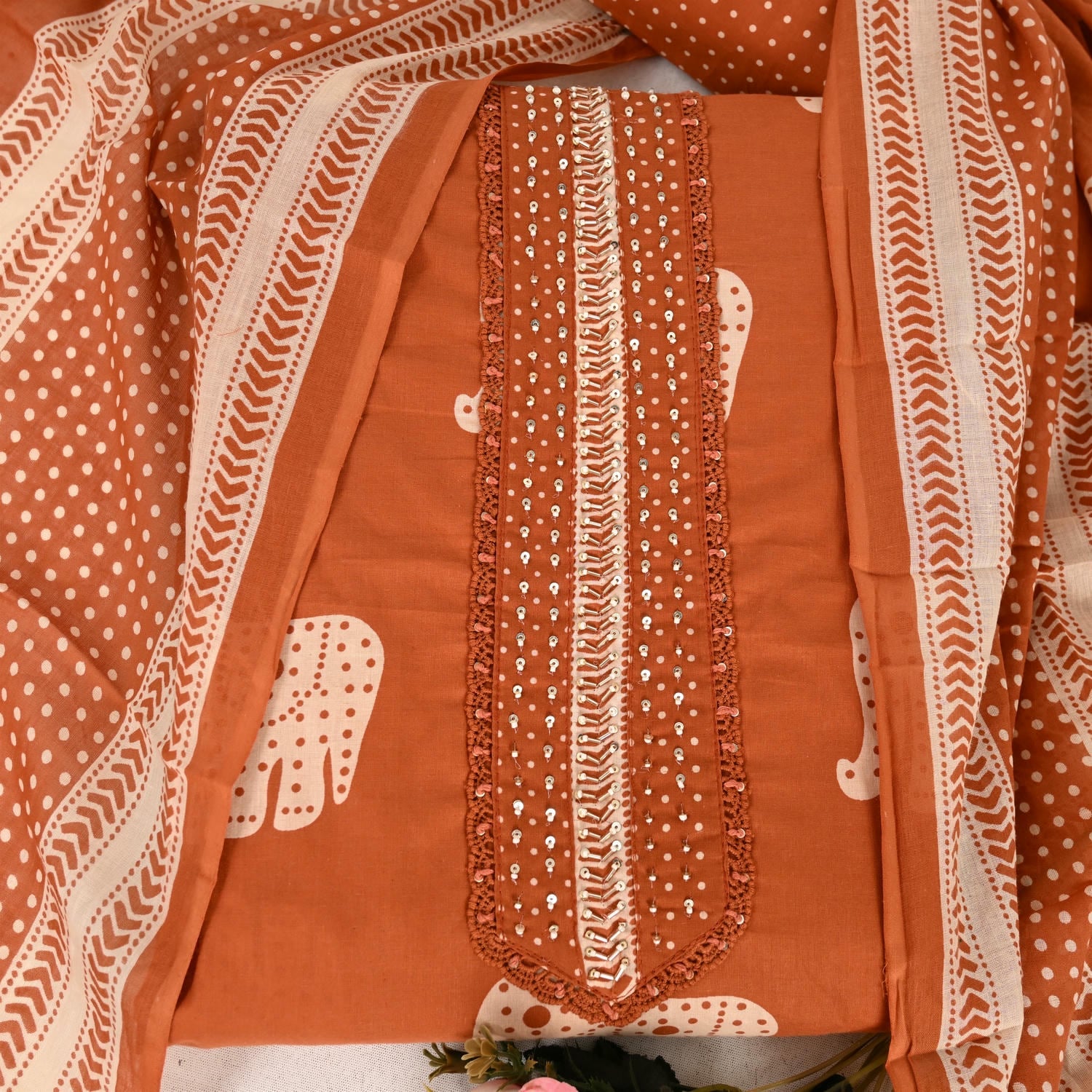 Alloy Orange Cotton Suit Set