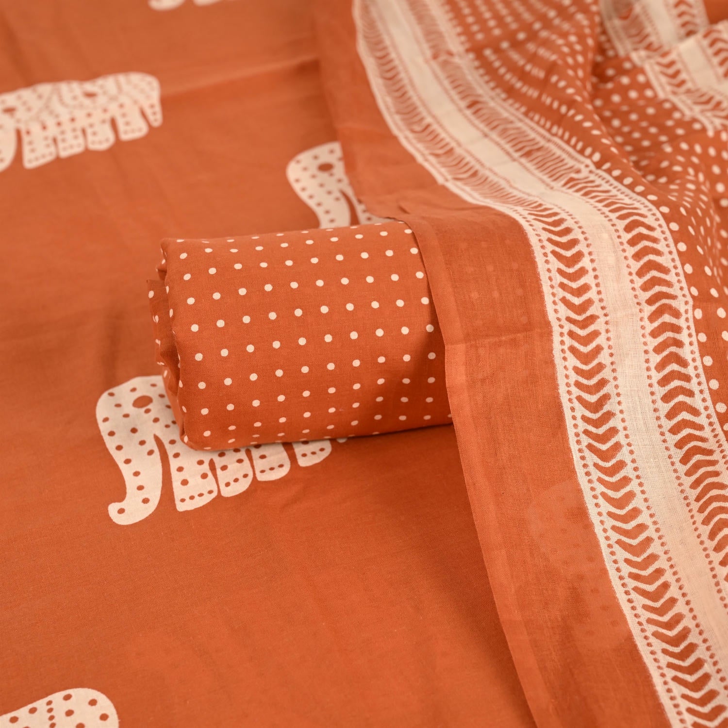 Alloy Orange Cotton Suit Set