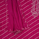 Dark Rani Leheriya Silk Unstitched Suit Set