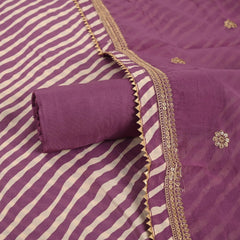 Dazzling Movv Muslin Leheriya Suit Set