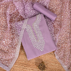 Electrifying Lavender Silk Suit Set