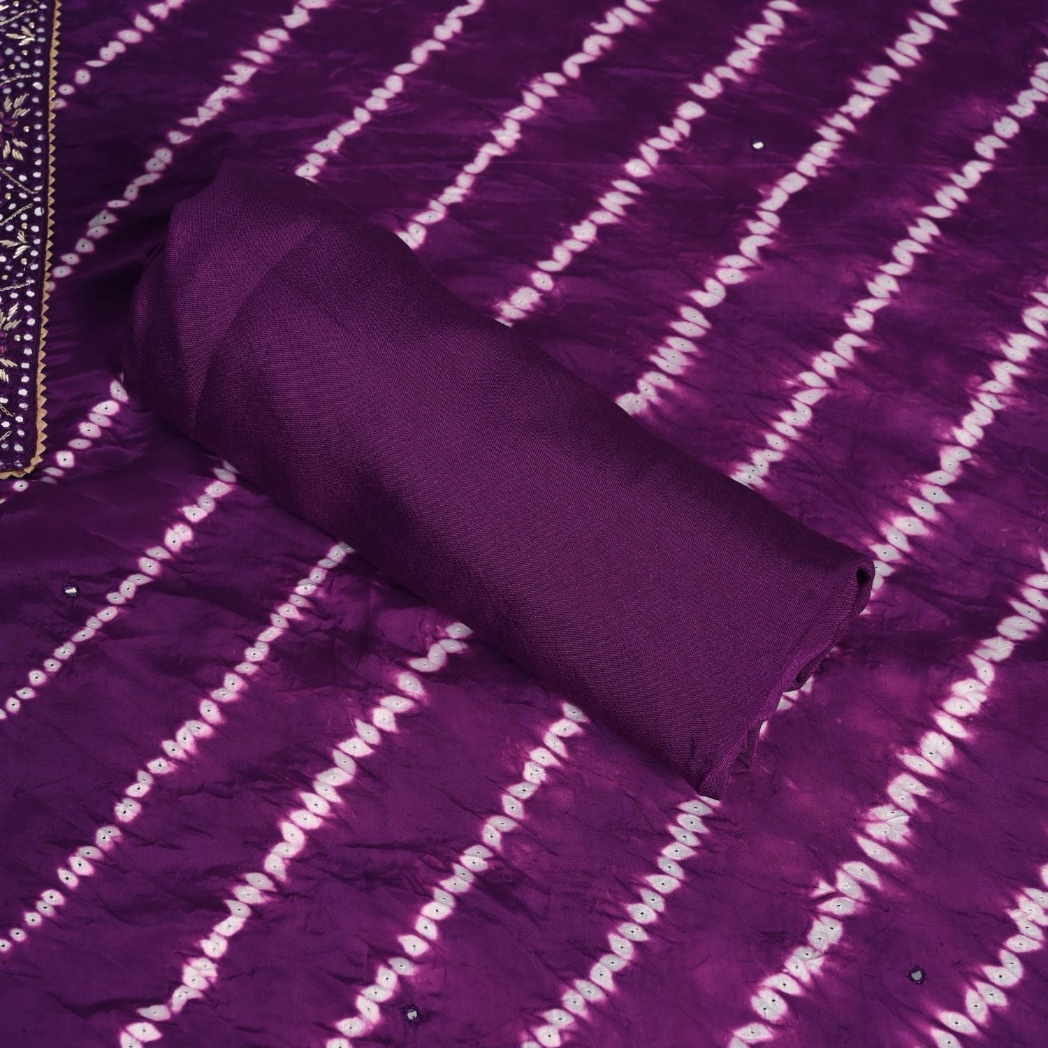 Eye Cathy Purple Crepe Unstitched Salwar Suit