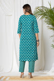 Firozi Buttin Cotton Suit Set