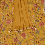 Goergeous Mustard Kalamkari Cotton Suit Set