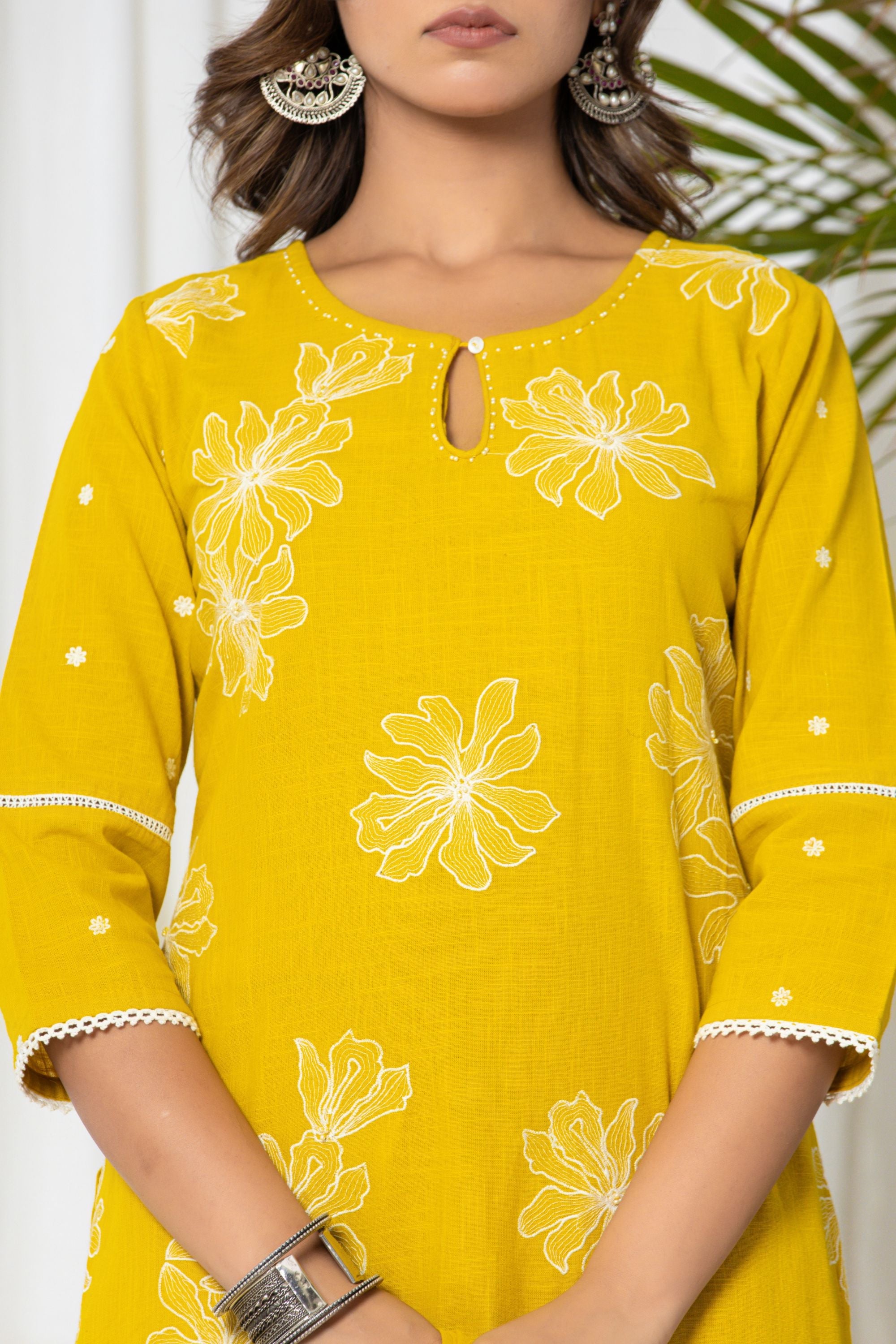 Gold Yellow Linen Suit Set