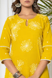 Gold Yellow Linen Suit Set