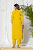 Gold Yellow Linen Suit Set