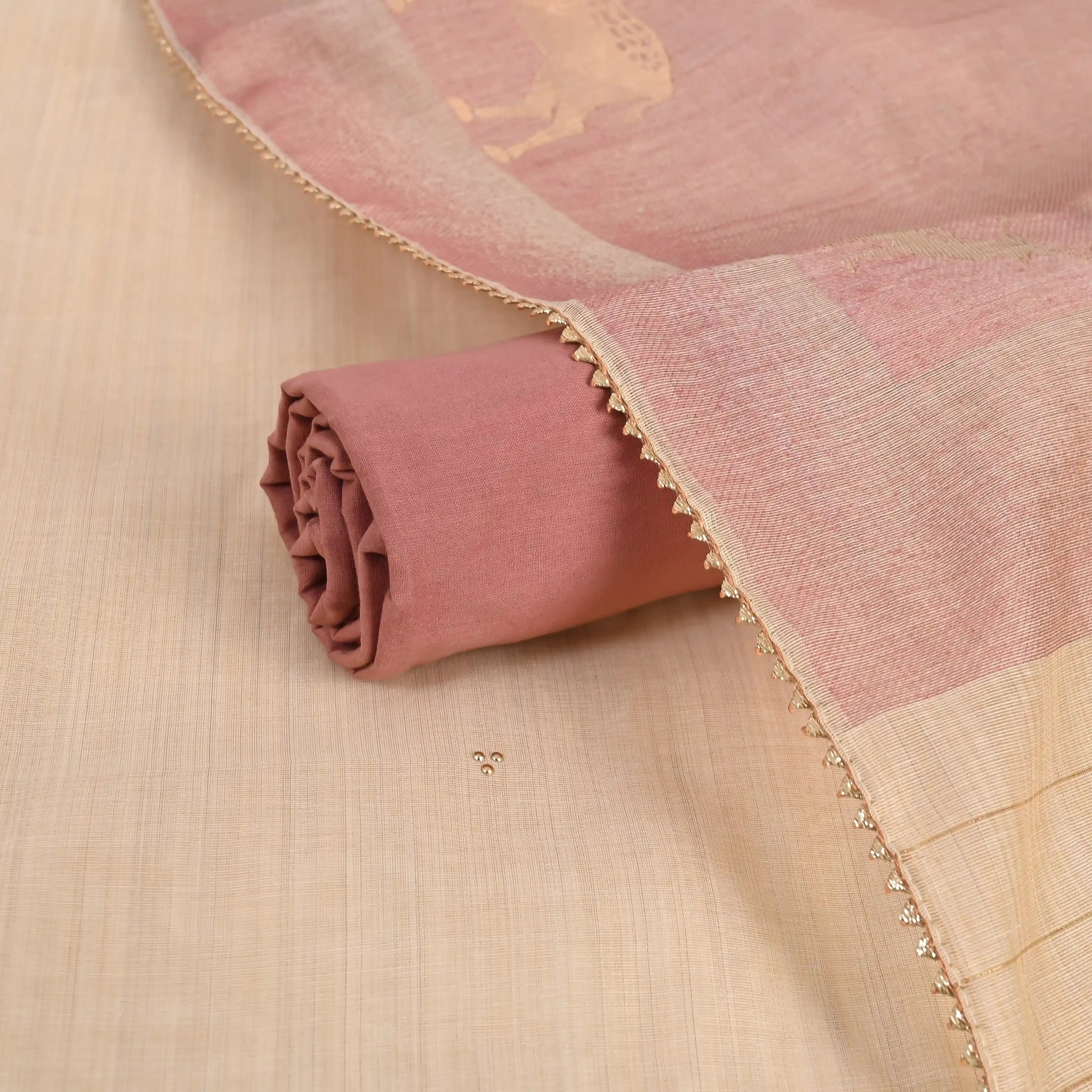 Handloom Jamdani Unstitched Suit Set