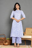 Heather Purple A Line Suit Set