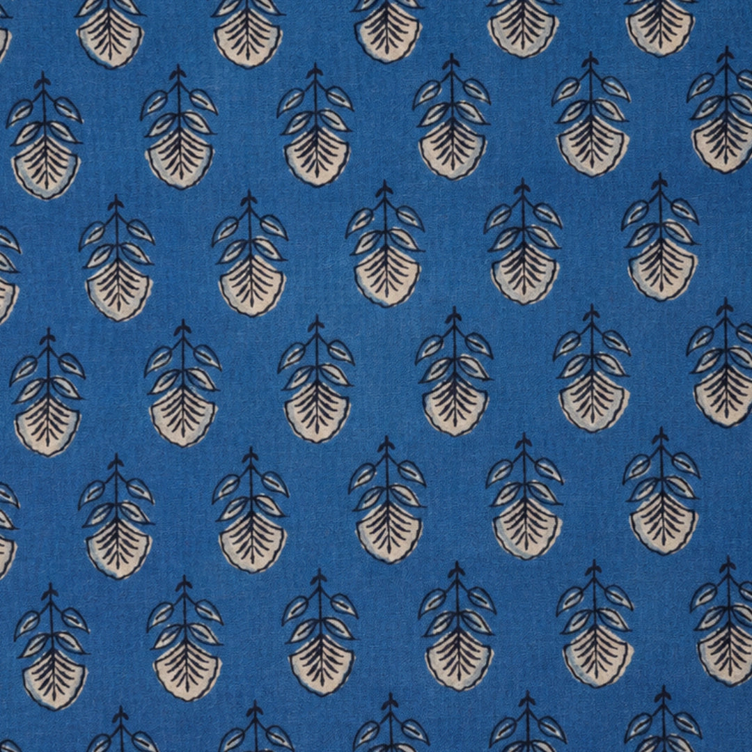 Indigo Blue Maheshwari SilkUnstitched Suit Set