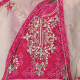 Jaipuri Bhandej GotaPatti Cotton Unstitched Suit Set