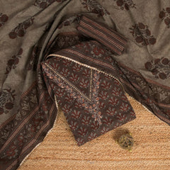 Taupe Brown Butti Cotton Suit Set