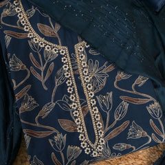 Spurce Blue Modal Silk Suit Set