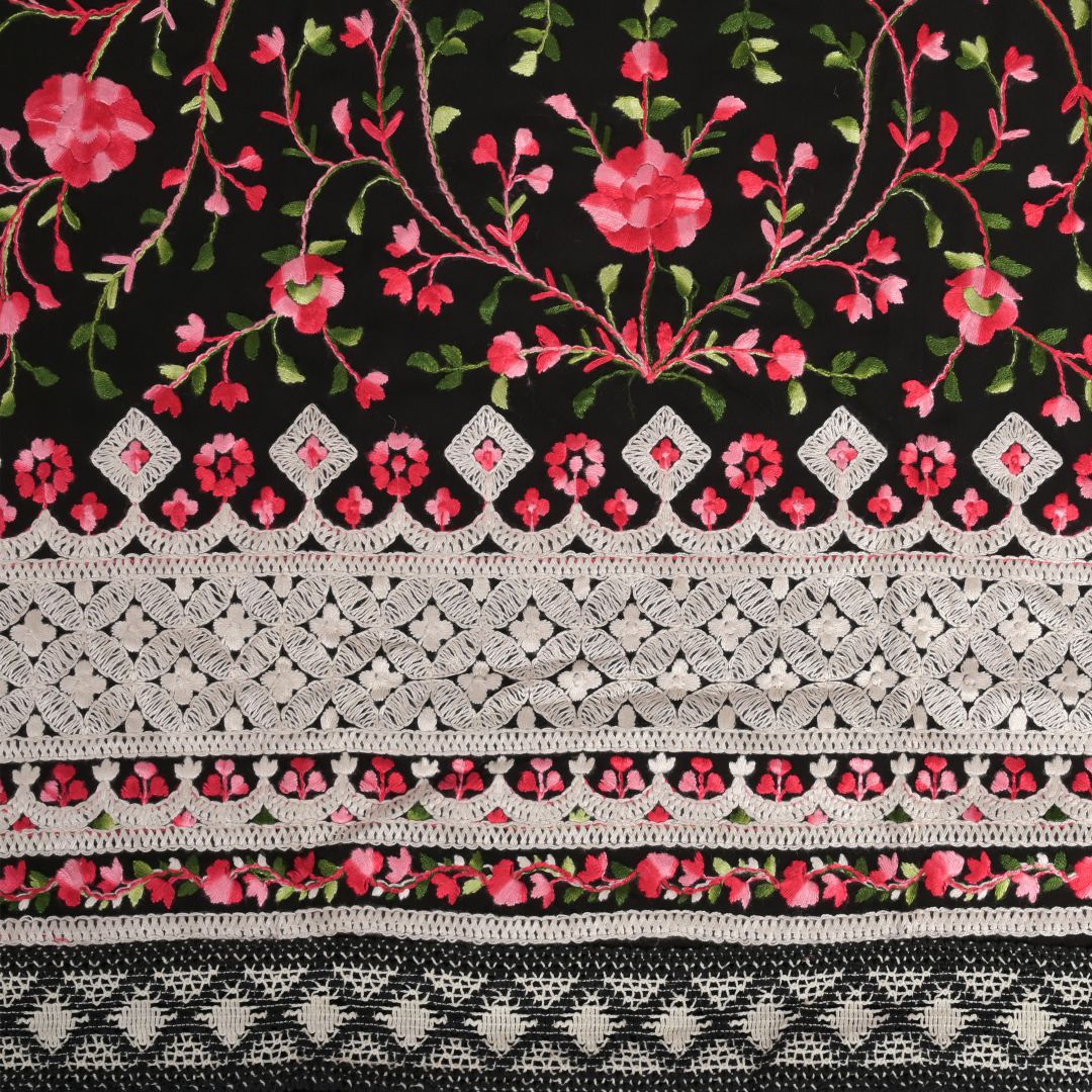 Black Georgette Karachi Unstitched Salwar Suit