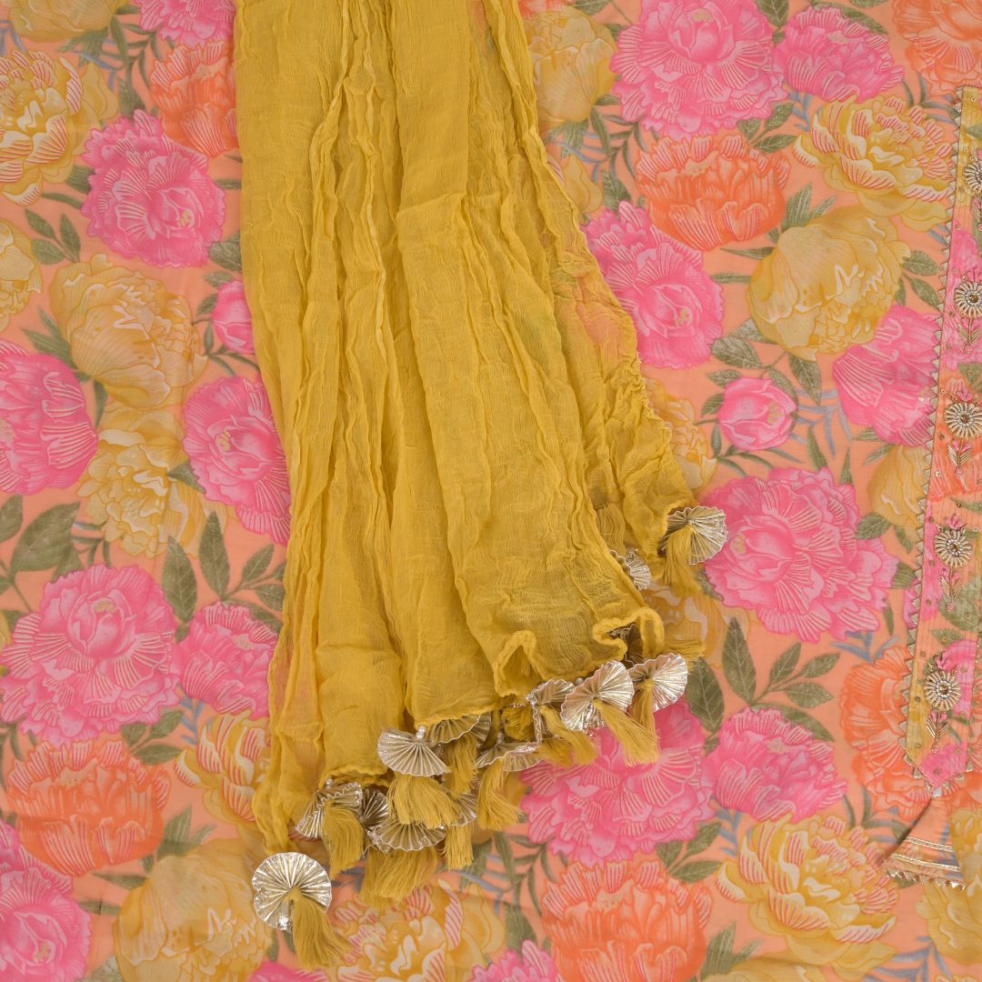 Multi Flower Modal Silk Unstitched Salwar Suit
