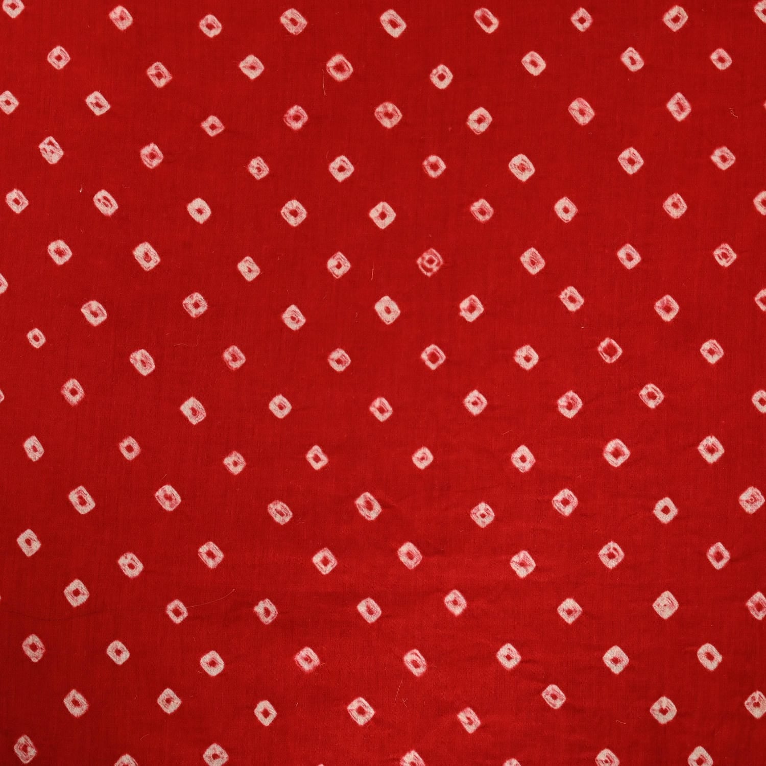 Apple Red Hand Bhandej Cotton Suit Set