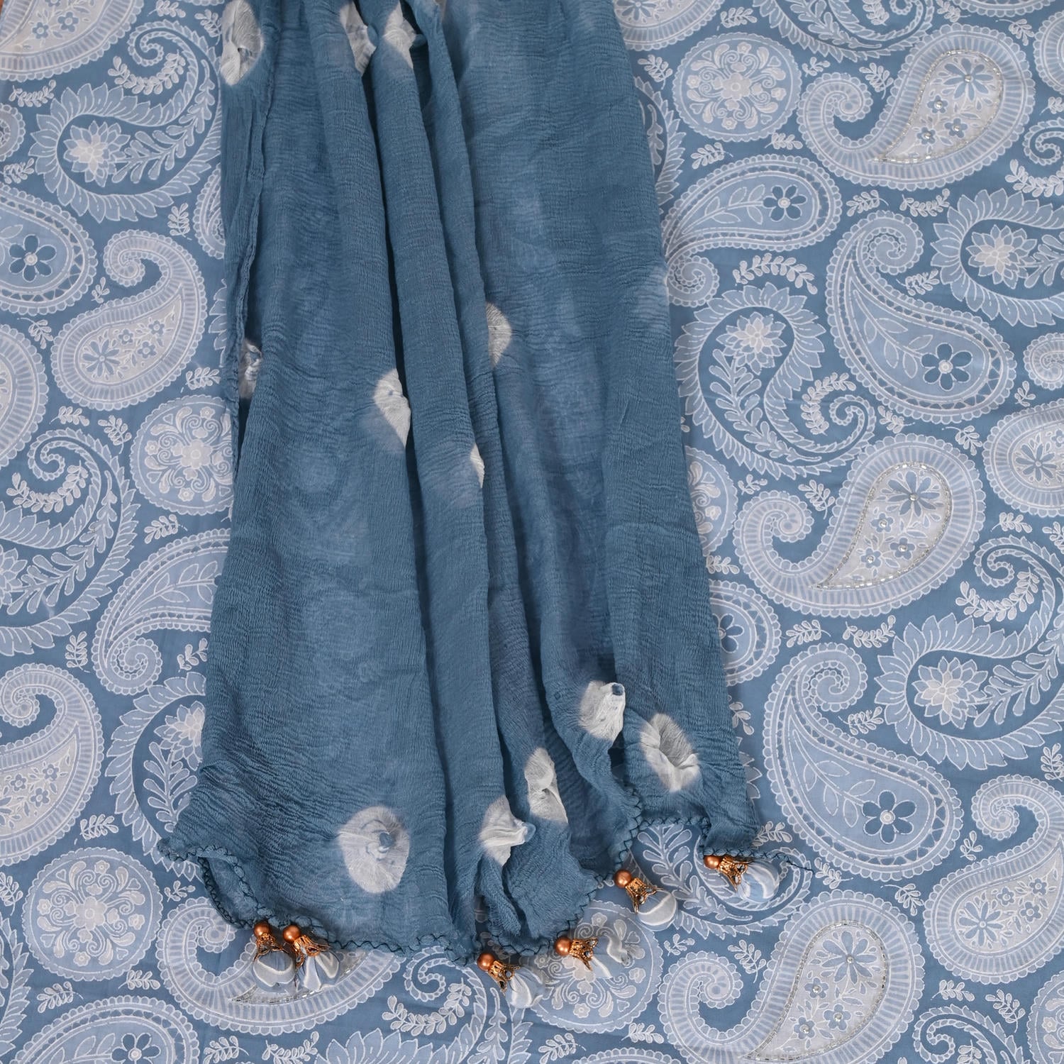 Powder Blue Cotton Suit Set