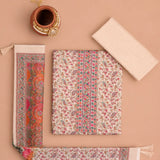 Kalamkari Print Linen Unstitched Suit Set