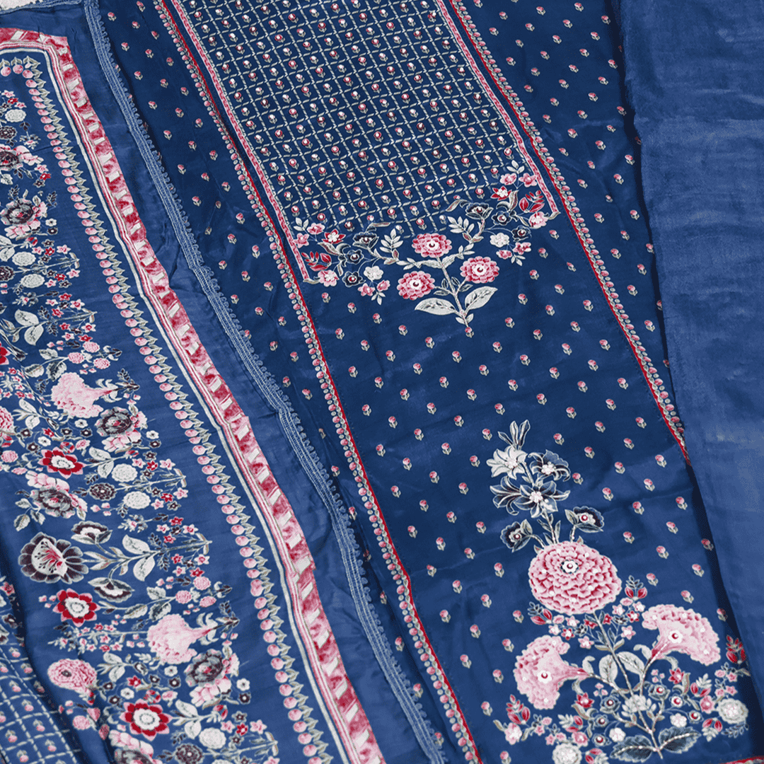 Kosa Silk Digital Print Unstitched Suit Set