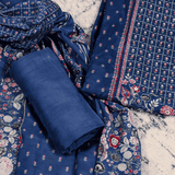 Kosa Silk Digital Print Unstitched Suit Set