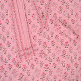 Lotus Pink Cotton Unstitched Suit Set