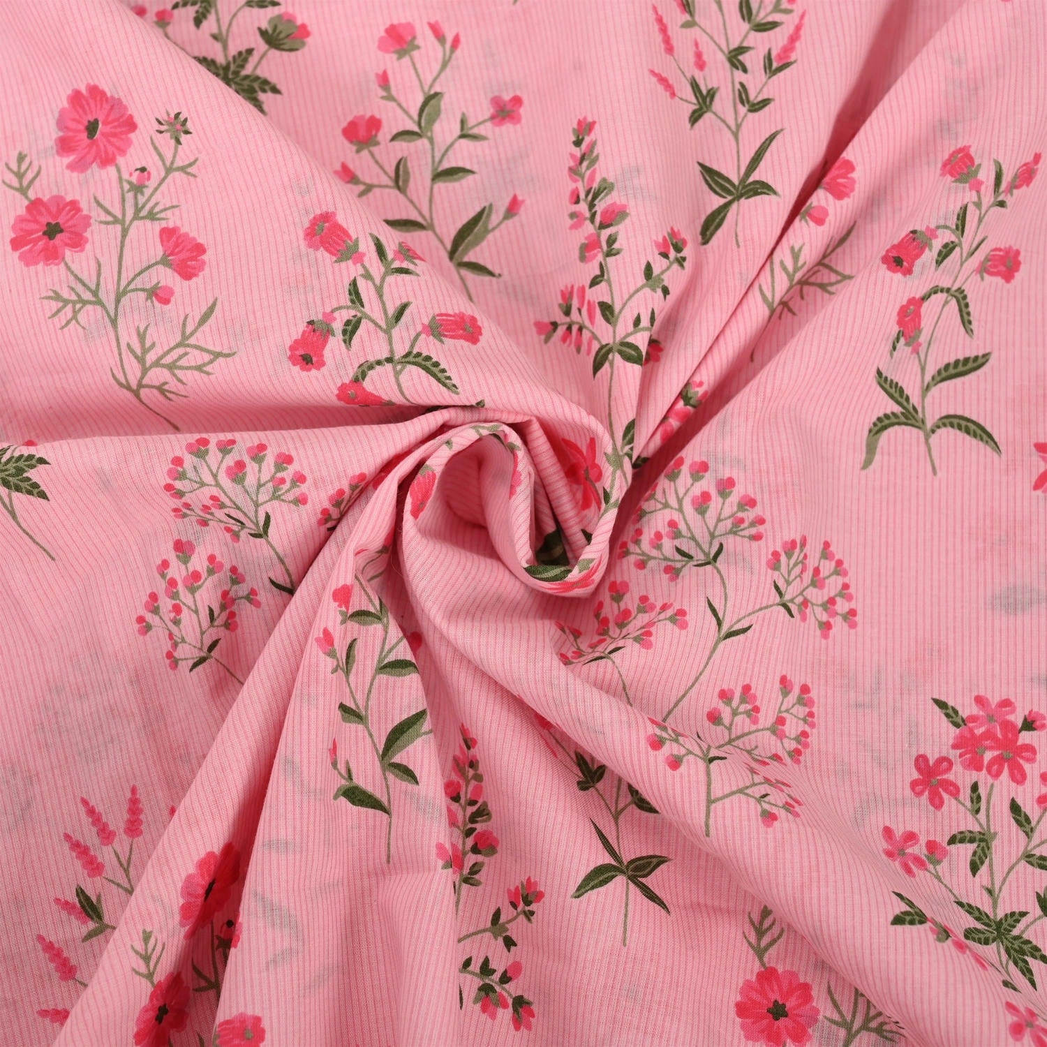 Lotus Pink Cotton Unstitched Suit Set