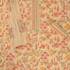 Macroon Yellow Cotton Suit Set
