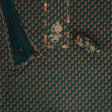 Majestic Green Kalamkari Unstitched Salwar Suit