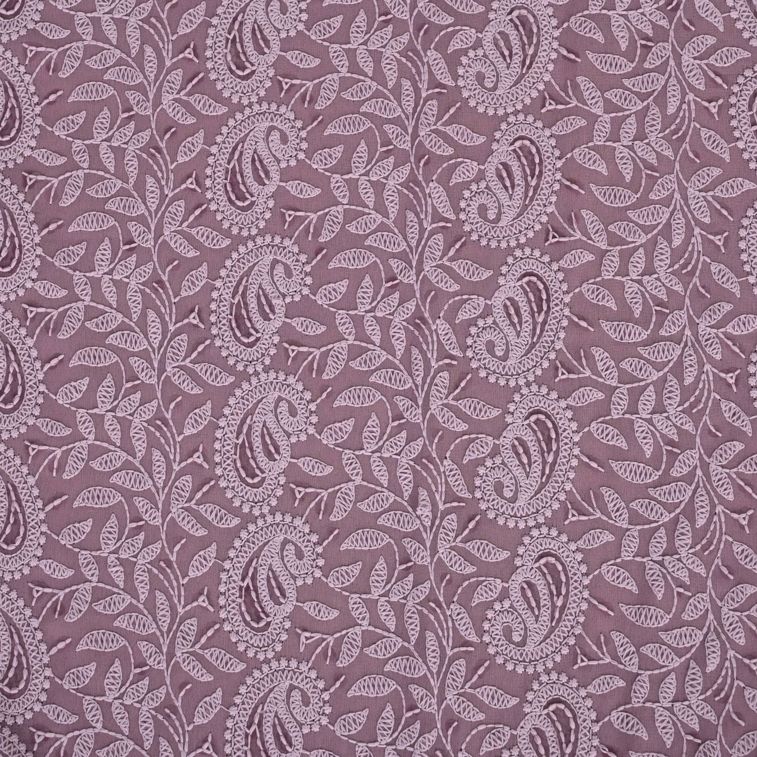 Mauve Chikankari Georgette Unstitched Salwar Suit