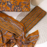 Mustard Kalamkari Cotton Unstitched Suit Set