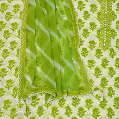 Neon Green Batiq Cotton Suit Ste