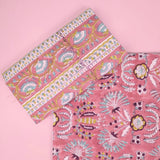 Onion Pink Pure Chiffon Dupatta Unstitched Suit Set