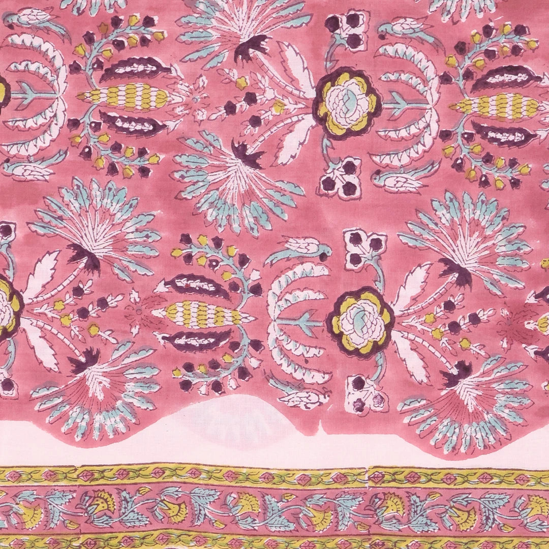 Onion Pink Pure Chiffon Dupatta Unstitched Suit Set
