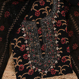 Onyx Black Bagh Print Cotton Unstitched Salwar Suit