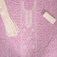 Oyester Pink Cotton Suit Set